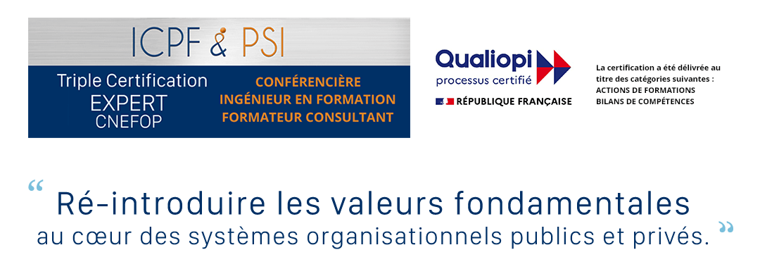 ICPF & &PSI Conférencière, Ingénieur en formation, Formateur consultant, Certifié Qualiopi